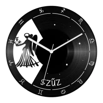 Szűz csillagjegyes bakelit óra