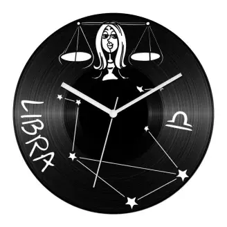 Vicces Mérleg csillagjegyes bakelit óra