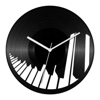 Zongorabillentyűk bakelit óra