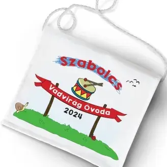 Ballagási tarisznya - Óvoda neve, gyermek neve és jele 2