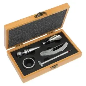 5 részes bambusz boros szett