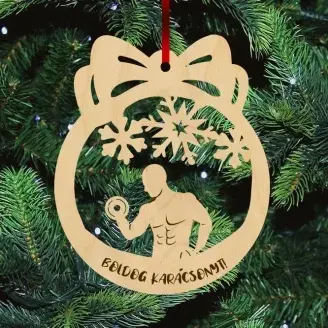 Fa karácsonyfadísz  - Bodybuilder férfi