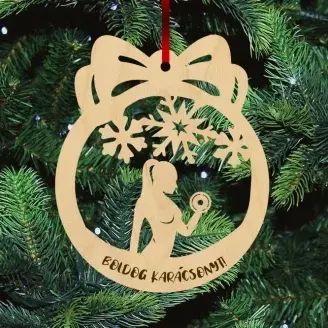 Fa karácsonyfadísz  - Bodybuilder nő