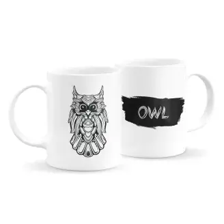 Állatfejes bögre - bagoly 1