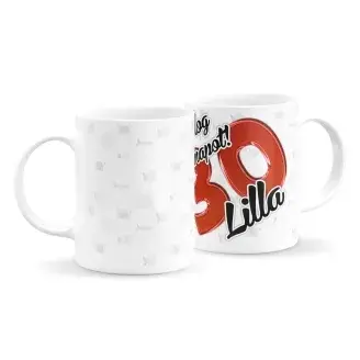 Női szülinapi bögre halacskás háttérrel (bármilyen névvel és számmal)