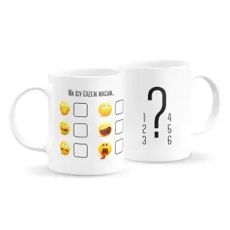 Sárga szmájlis bögre - jelölős