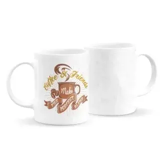 Kávé és barátok bögre