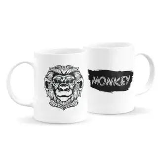 Állatfejes bögre - majom 3