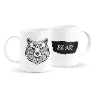 Állatfejes bögre - medve 2