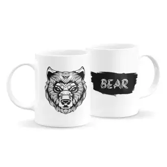 Állatfejes bögre - medve 3