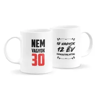 Tagadós szülinapi bögre (piros, bármilyen számmal)