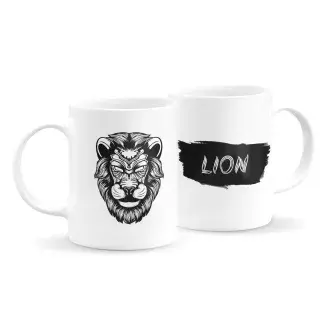 Állatfejes bögre - oroszlán 6