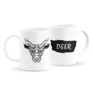 Állatfejes bögre - szarvas