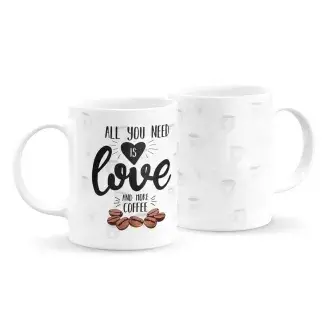 Szeretet és kávé bögre