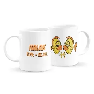 Halak csillagjegyes vicces bögre