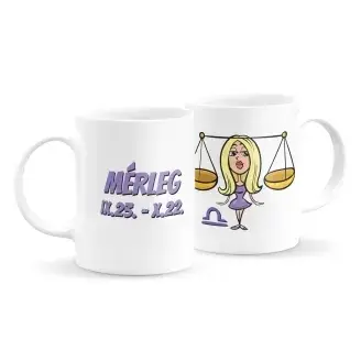 Mérleg csillagjegyes vicces bögre