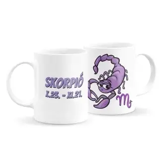 Skorpió csillagjegyes vicces bögre
