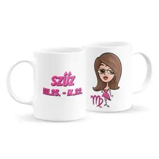 Szűz csillagjegyes vicces bögre