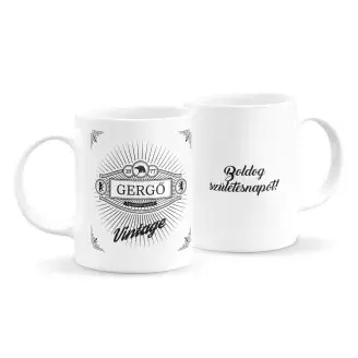 Whisky logós szülinapi bögre (saját adatokkal)