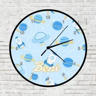 Bolygók falióra - egyedi névvel