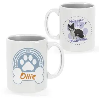 Border Collie bögre egyedi névvel