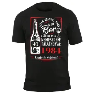 Póló - Születésnapra boros 40-es