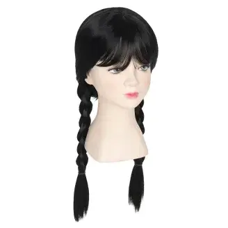 Dupla fonatú fekete gyerek paróka