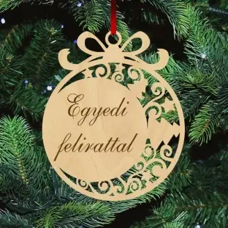 Fa karácsonyfadísz  - Egyedi gravírozással