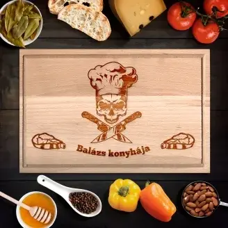 Egyedi vágódeszka BBQ - kicsi