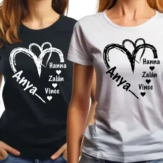 Egyedi szives anyás póló