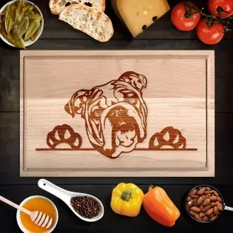 Angol bulldog vágódeszka - kicsi