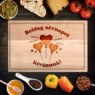 Egyedi vágódeszka névnapra - kicsi