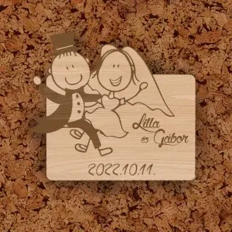 Esküvői köszönőajándék - Integető pár