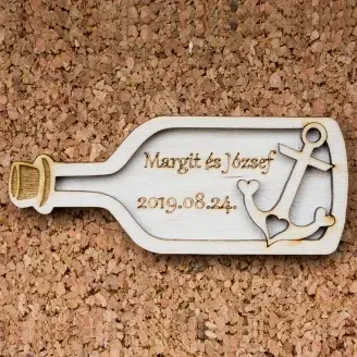 Esküvői köszönőajándék - palackba zárt horgony