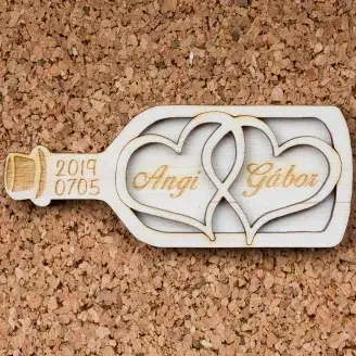 Esküvői köszönőajándék - palackba zárt szívek