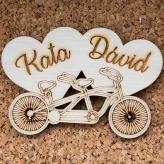 Esküvői köszönőajándék - Tandem bicikli