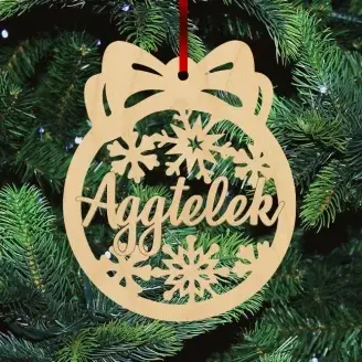 Fa karácsonyfadísz - Aggtelek