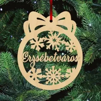 Fa karácsonyfadísz - Erzsébetváros