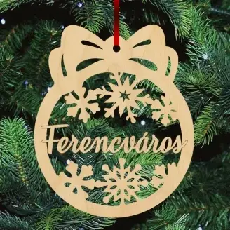 Fa karácsonyfadísz - Ferencváros
