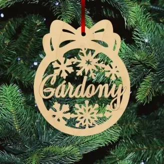 Fa karácsonyfadísz - Gárdony