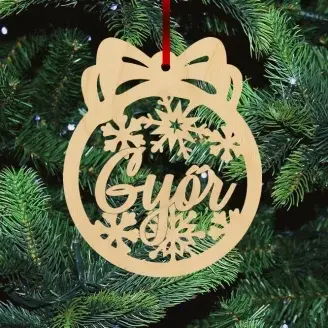 Fa karácsonyfadísz - Győr