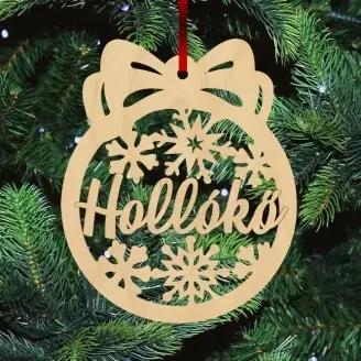 Fa karácsonyfadísz - Hollókő