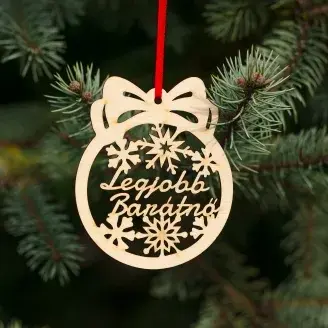 Fa karácsonyfadísz – Legjobb barátnő