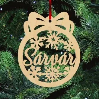 Fa karácsonyfadísz - Sárvár