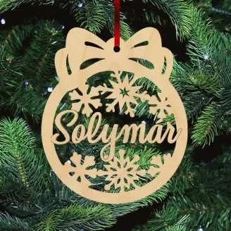 Fa karácsonyfadísz - Solymár