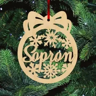 Fa karácsonyfadísz - Sopron