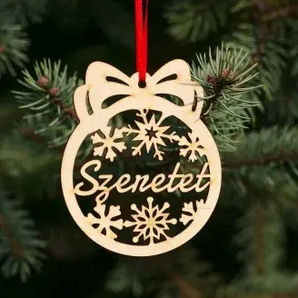 Fa karácsonyfadísz – Szeretet