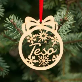 Fa karácsonyfadísz – Tesó