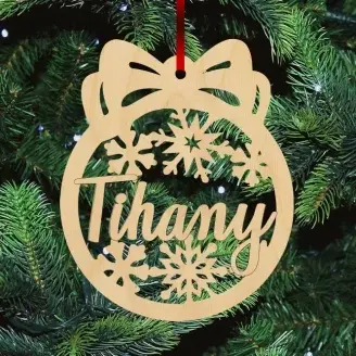 Fa karácsonyfadísz - Tihany