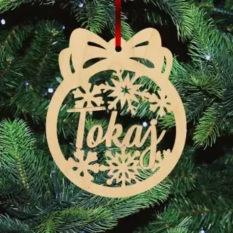 Fa karácsonyfadísz - Tokaj